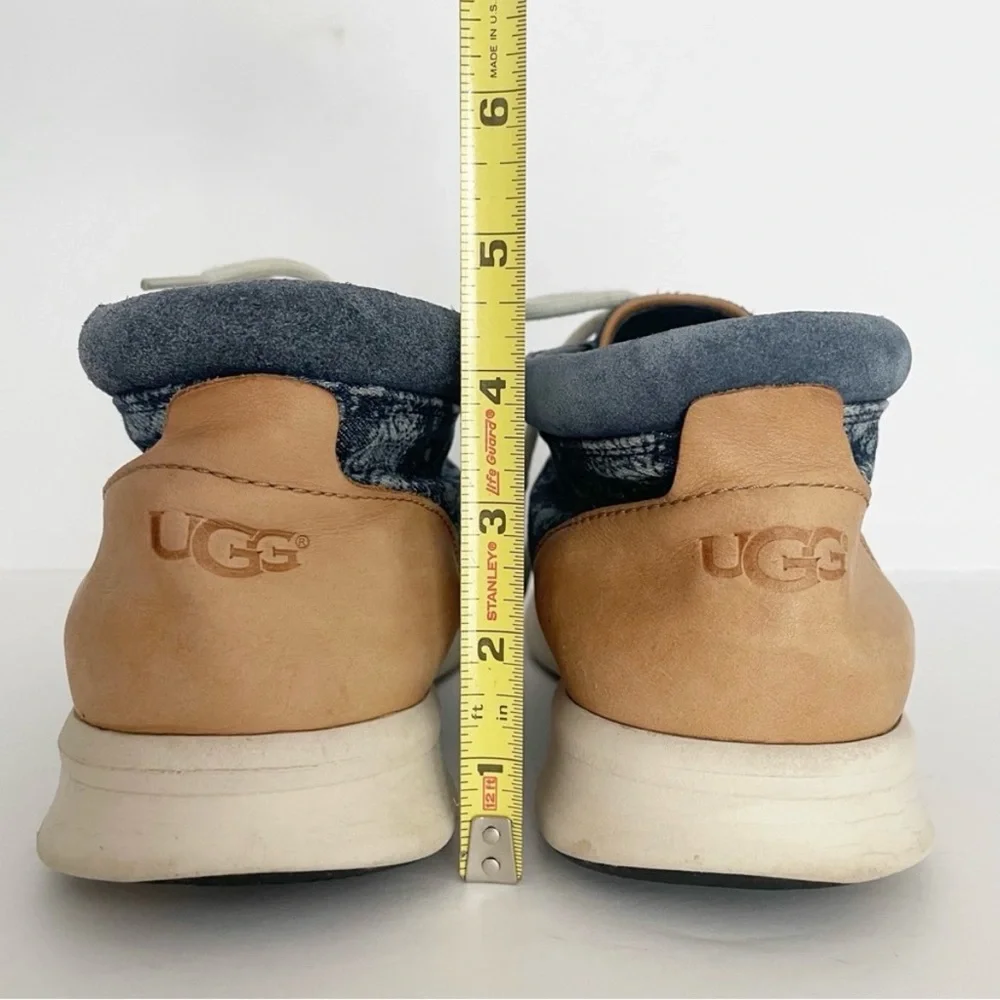 UGG Hulman Bandana Blue Suede Denim Leather Chukka Ankle Sneakers Shoes